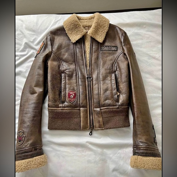 MATCHLESS LONDON Jackets & Blazers - Matchless Leather Jacket Shearling Lining Size 42